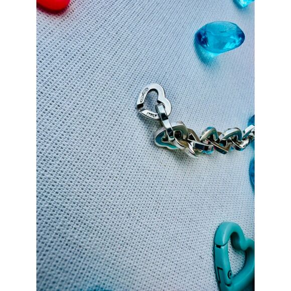 Tiffany & Co. Heart Link Necklace Sterling Silver and 18k Yellow Gold, 16" - Picture 9 of 9